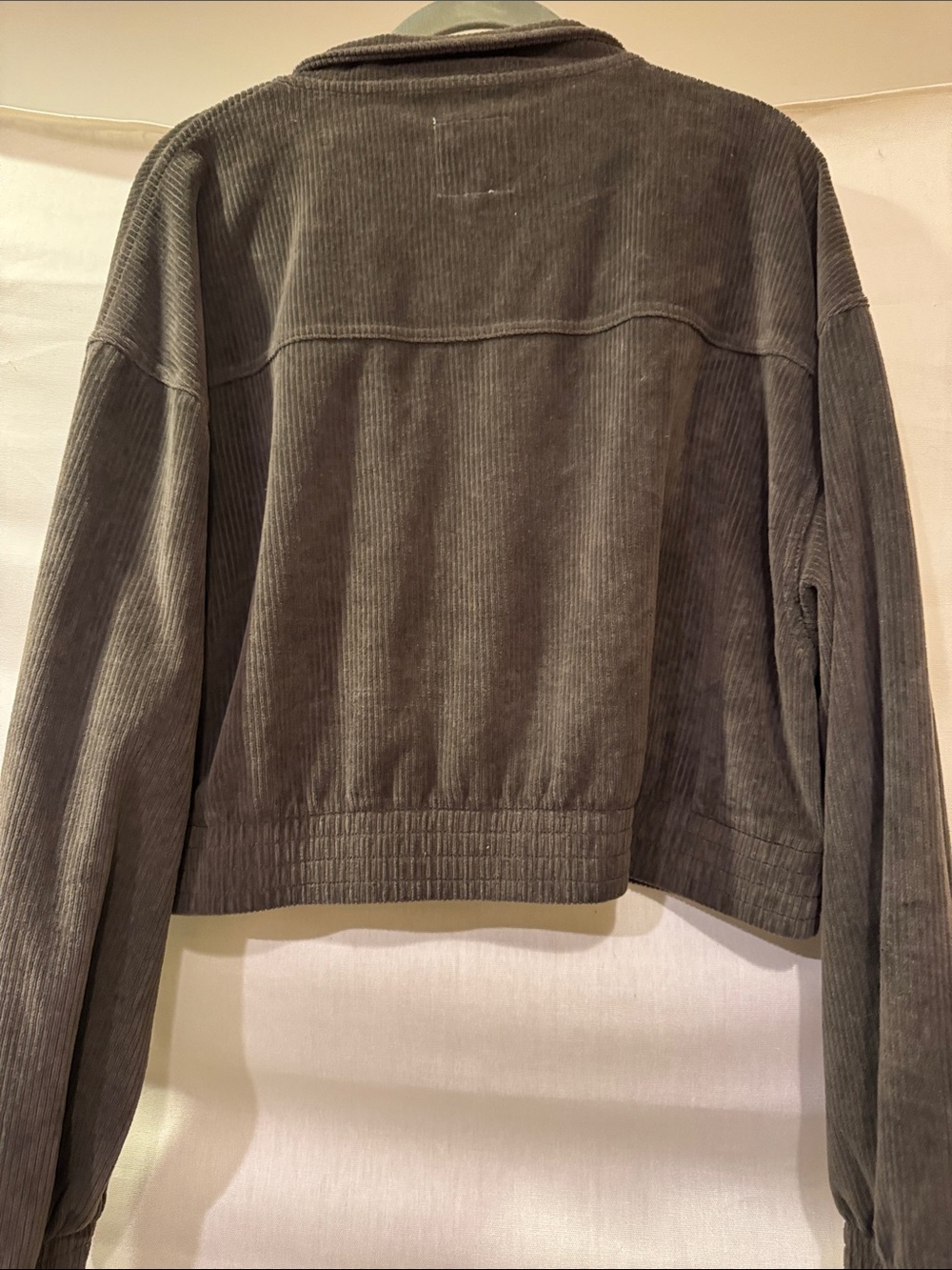 aerie Corduroy Zip Jacket in Olive - Picture 4 of 6